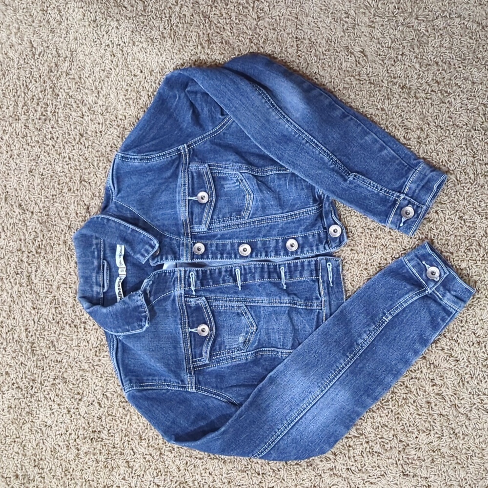 Dollhouse jean jacket. Short waisted style.